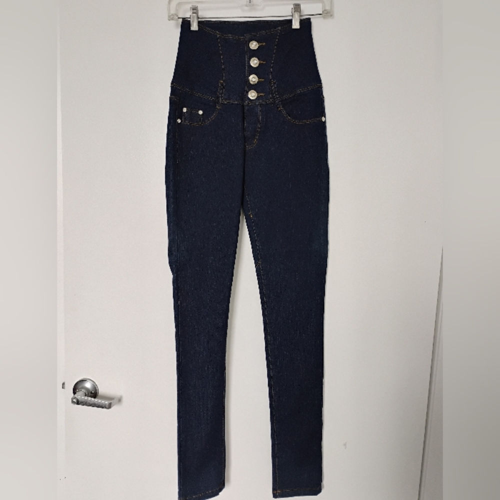 High Rise Dark Blue Women's Jeans